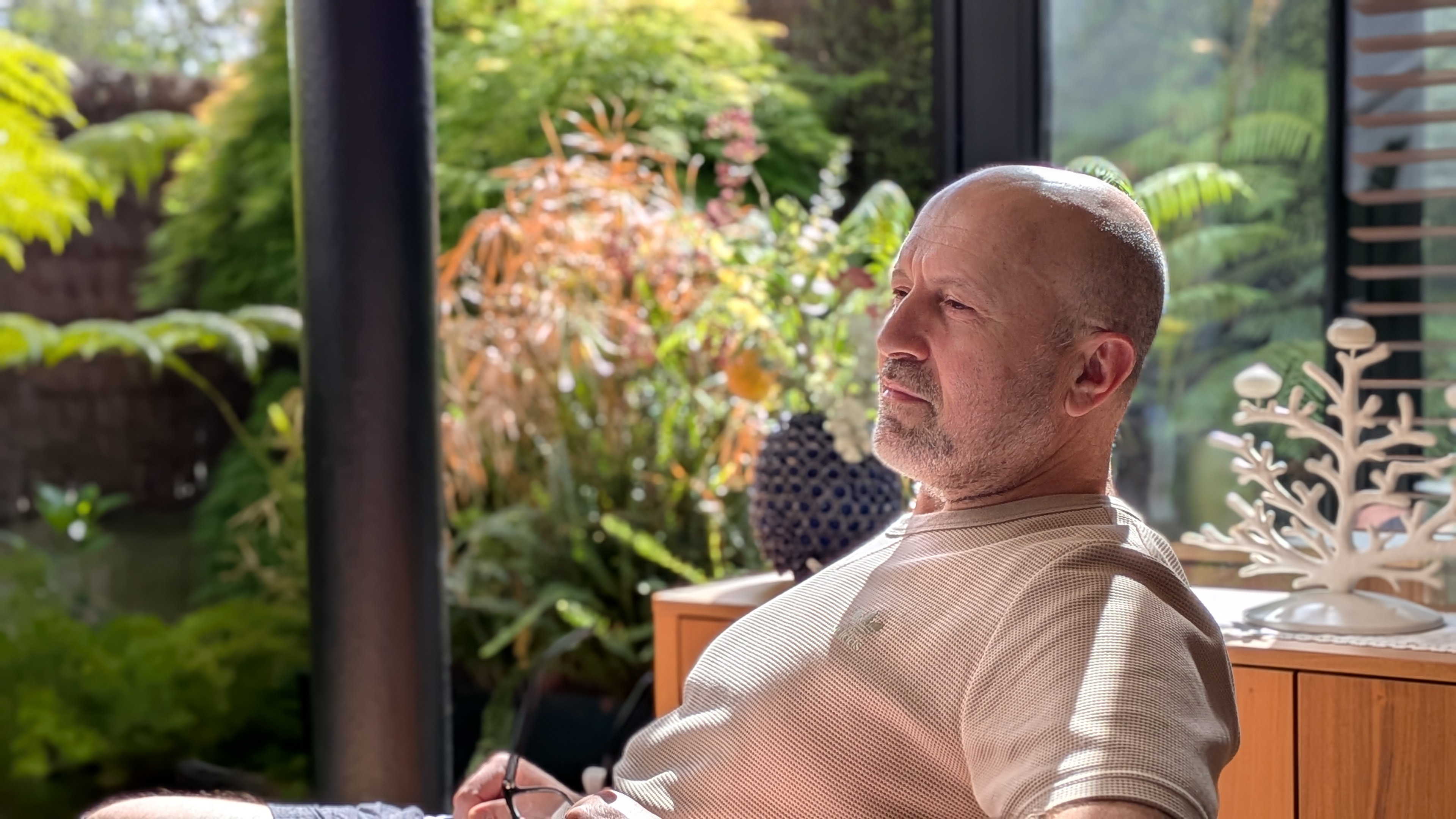 Bruno Pedro relaxing at home